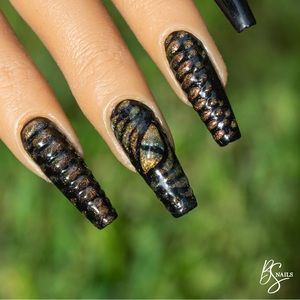 🖤 Black Silk Nails Press Ons 🖤